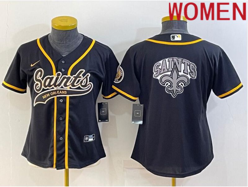 Women New Orleans Saints Blank Black 2022 Nike Co branded NFL Jerseys->green bay packers->NFL Jersey
